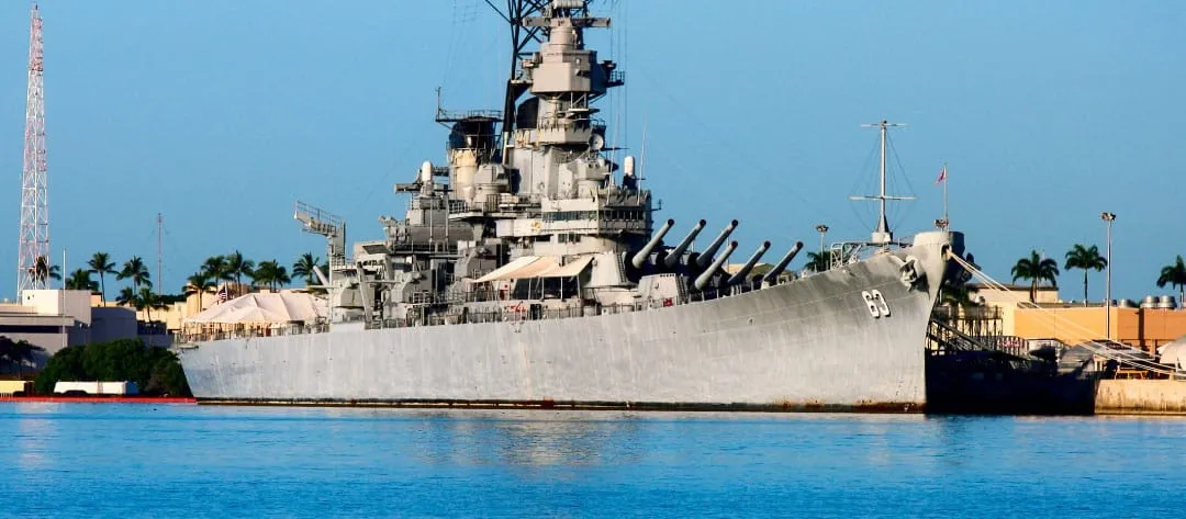 Battleships and Pearl Harbor from Maui